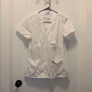 Greys anatomy white scrub top